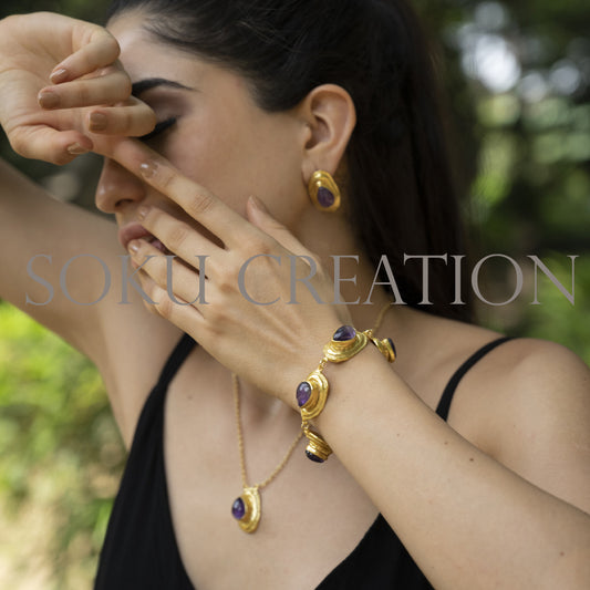 A Gold plated Designer Jewelry Set