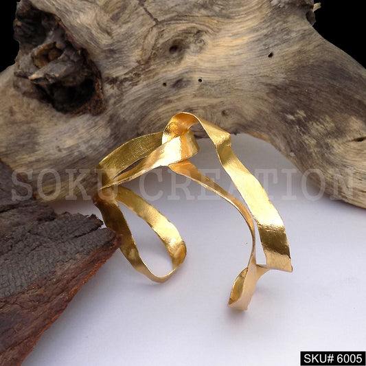 Gold Plated Unique Tangle Designer Cuff SKU6005
