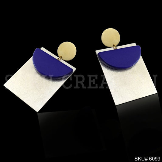 Gold and Silver plated Designer Unique Drop and Dangle Earring SKU6099