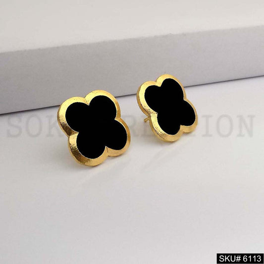Gold plated Handmade Design Flower Style Stud Earring SKU6113