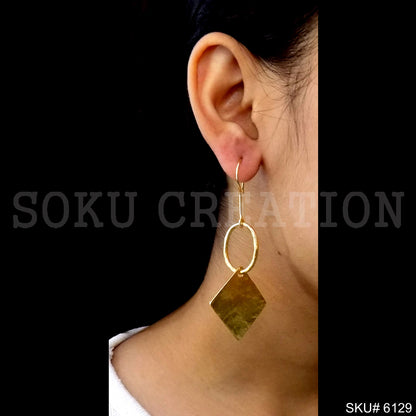 Gold plated Handmade Statement Ear Wire Earring SKU6129