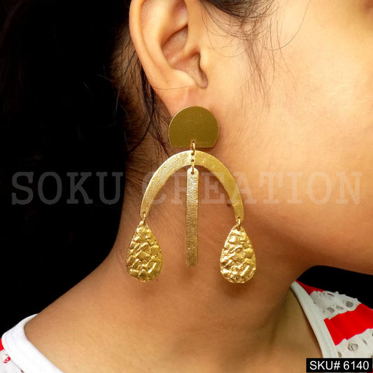 Gold plated Statement Style Drop and Dangle Earring SKU6140