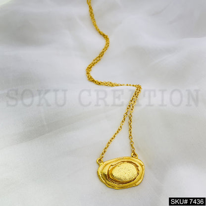 Gold Plated Simple Design of Handmade Chain and  Charm SKU7436
