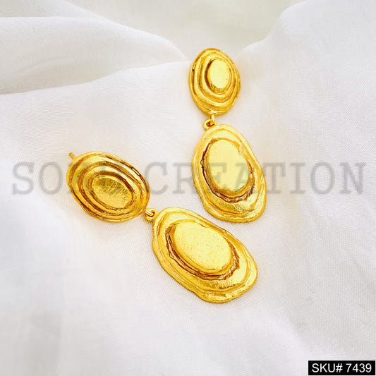 Gold Plated Unique Style of Handmade Drop and Dangle Earrings SKU7439