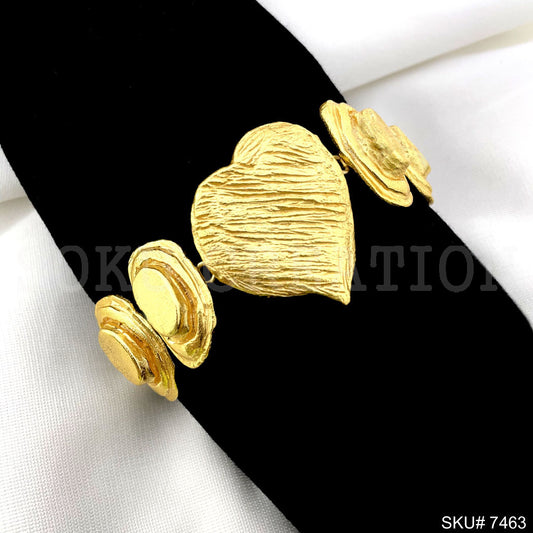 Handmade Heart Unique Bracelet in Gold Plated SKU7463