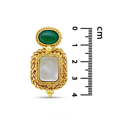 Gemstone Earring in Gold Plated SKU7573