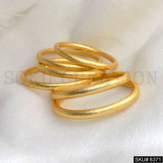 Gold Plated Plain Handmade Design of Bangle SKU6371