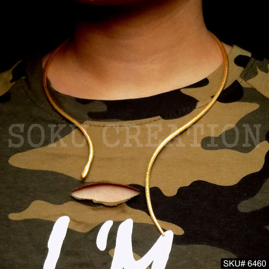 Gold Plated Unique Snake Vintage Collar Necklace SKU6460