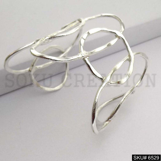 Silver & Metal Plated Statement Delicate Design of Unique Cuff SKU6529