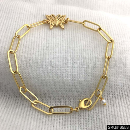Gold plated Butterfly Charm Bracelet  SKU6553