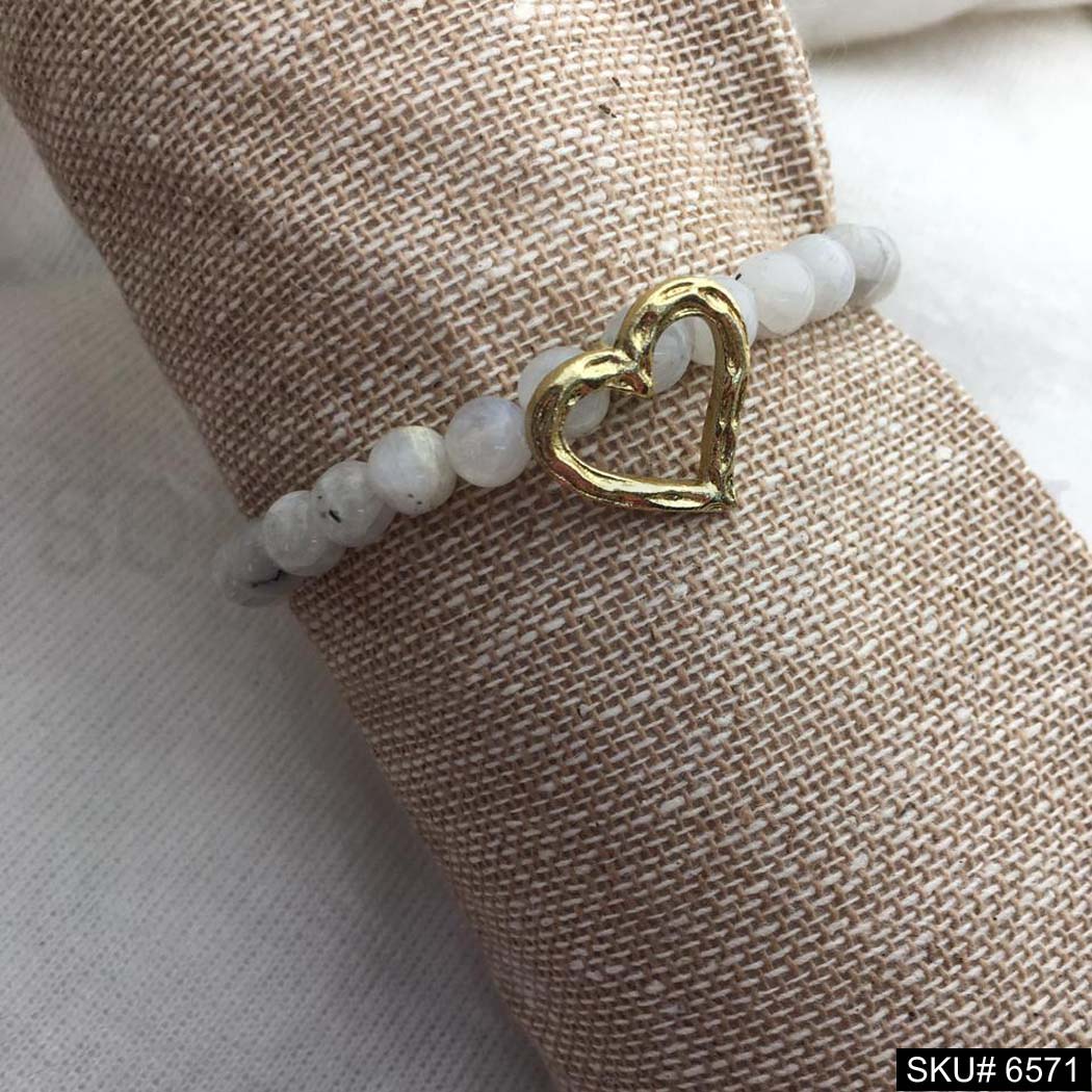 Catcher Heart Angel White stone Charm Bracelet Bangle SKU6571