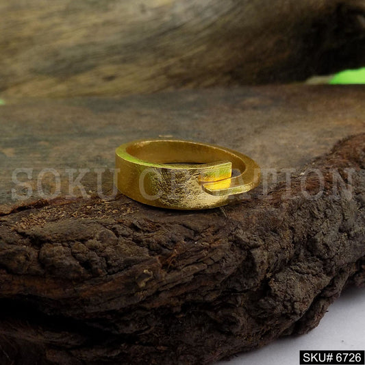 Gold Plated Unique Plain Designer Handmade Ring SKU6726
