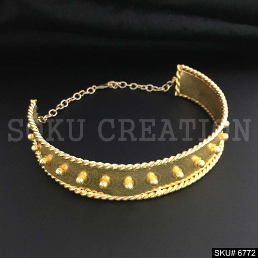 Gold Plated Unique Twisted Wire doted Choker SKU6772