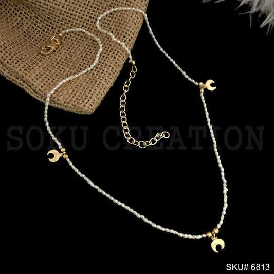Gold plated Moon of Dream Light Necklace SKU6813