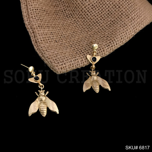 Gold plated Drop & Dangle Dragon fly  Earring SKU6817
