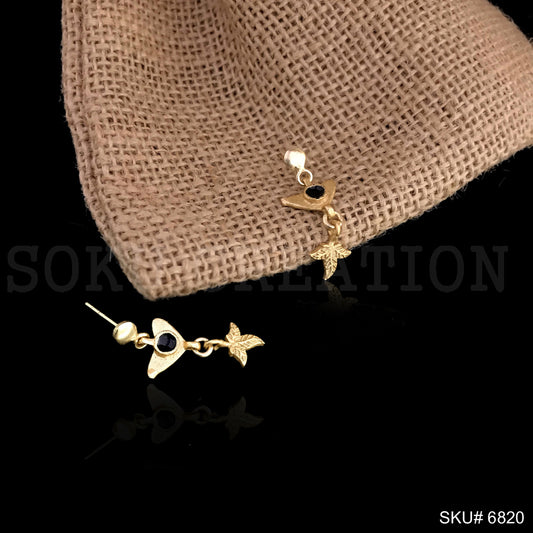 Gold plated Drop & Dangle leafs Earring SKU6820