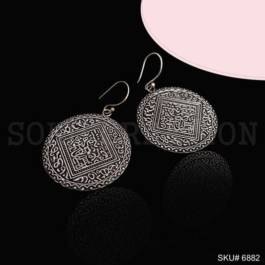 Silver plated Ear Wire Unique antique Earring SKU6882