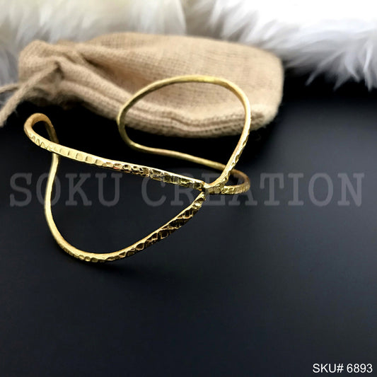 Gold Plated Delicate Tangle Design of Unique Cuff SKU6893
