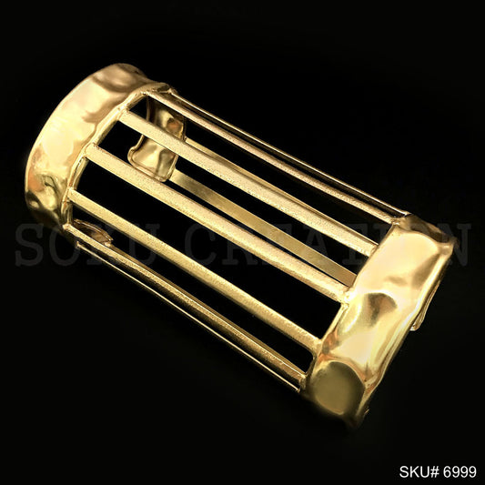 Gold Plated Big Long fully Hand Cover Simple Design of Cuff SKU6999