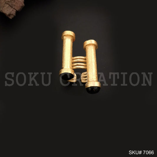 Gold Plated Unique Statement Gemstone Adjustable Handmade Ring SKU7066