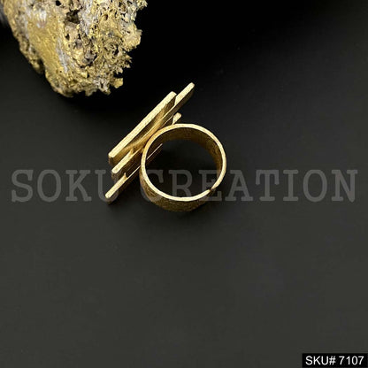 Gold Plated Unique Statement Adjustable Handmade Ring SKU7107