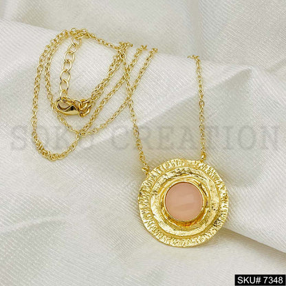 Gold Plated Pendant Necklace Earring and Ring SKU7348