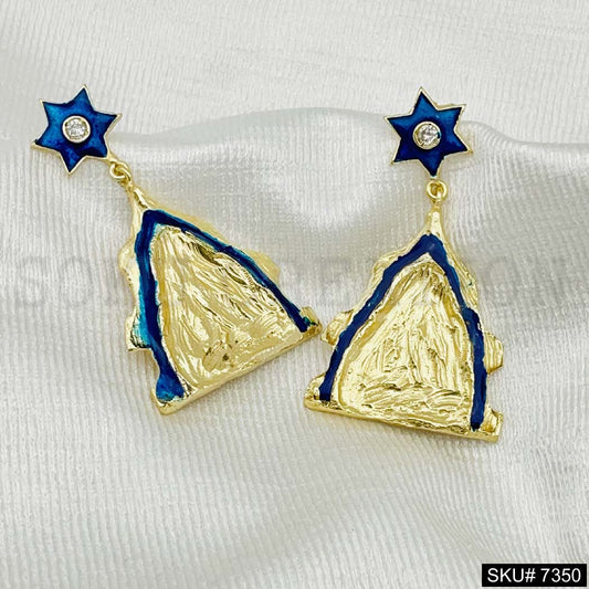 Gold Plated Gemstone Drop and Dangle Earring SKU7350
