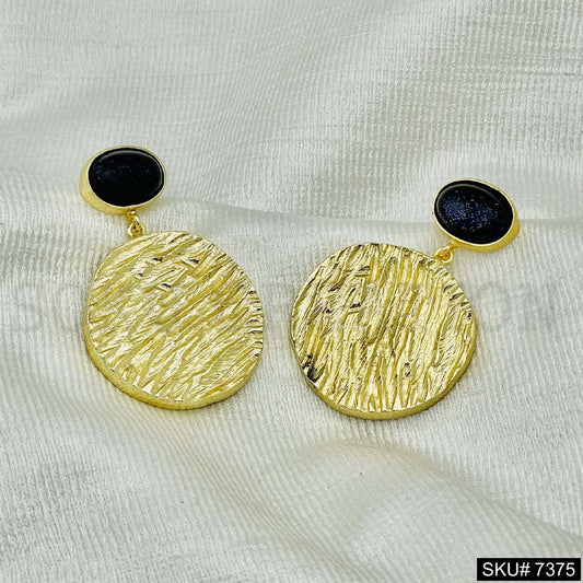 Gold Plated Gemstone Drop and Dangle Earring SKU7375