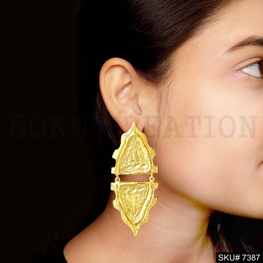 Gold plated Drop and Dangle Earring SKU7387