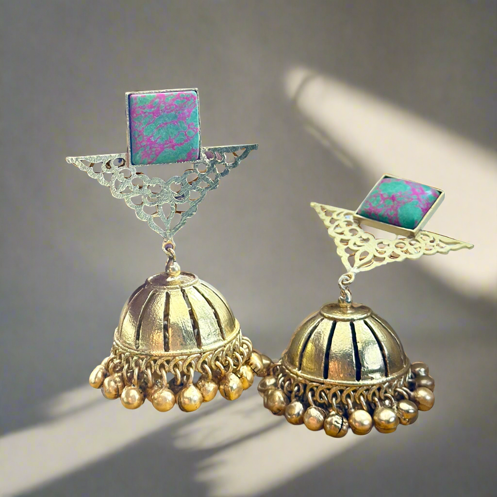 Gold plated traditional Jhumka Earring