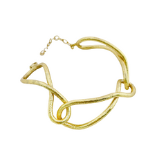 Crooked Shape Bracelet in Gold Plated SKU7420