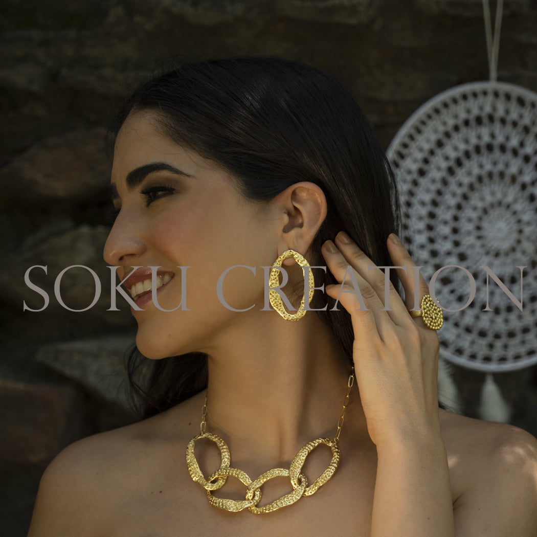 Gold plated Unique Designer Jewelry Set