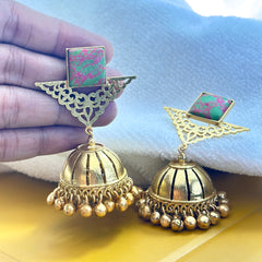 Gold plated traditional Jhumka Earring