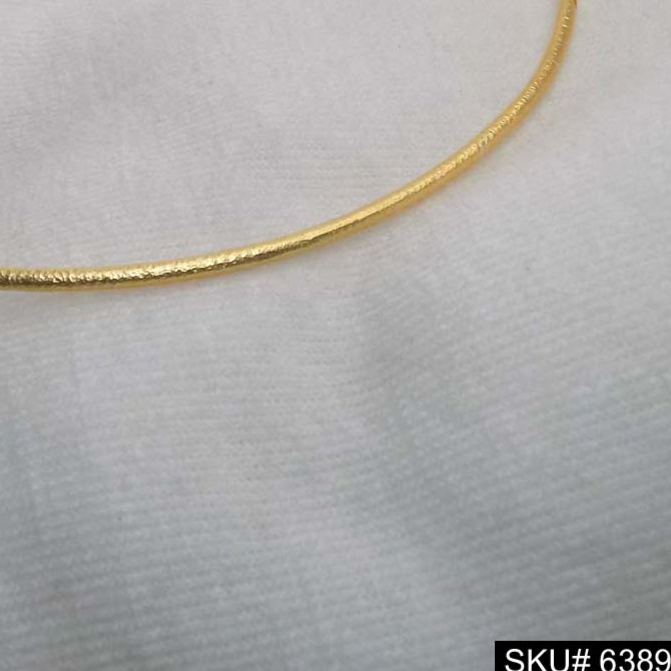 Gold Plated Statement Unique Plain Rounded Vintage Choker SKU6389