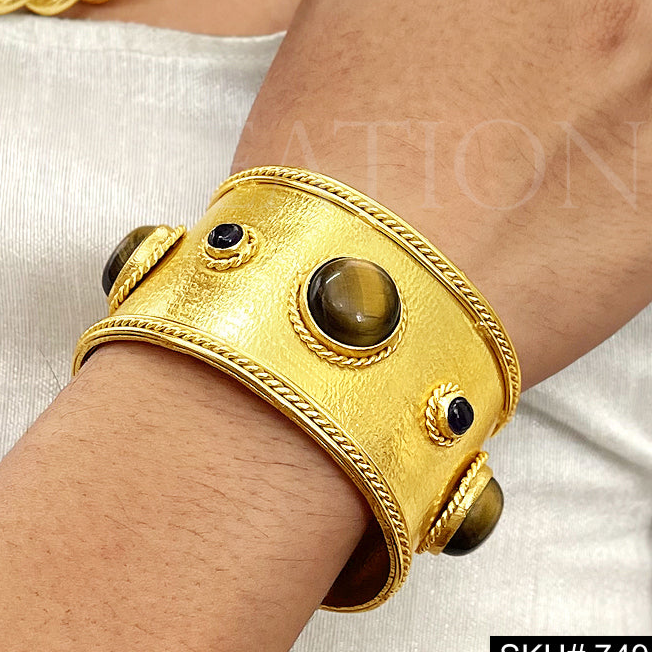 Tiger Eye Bold Hand-Crafted Cuff SKU7494