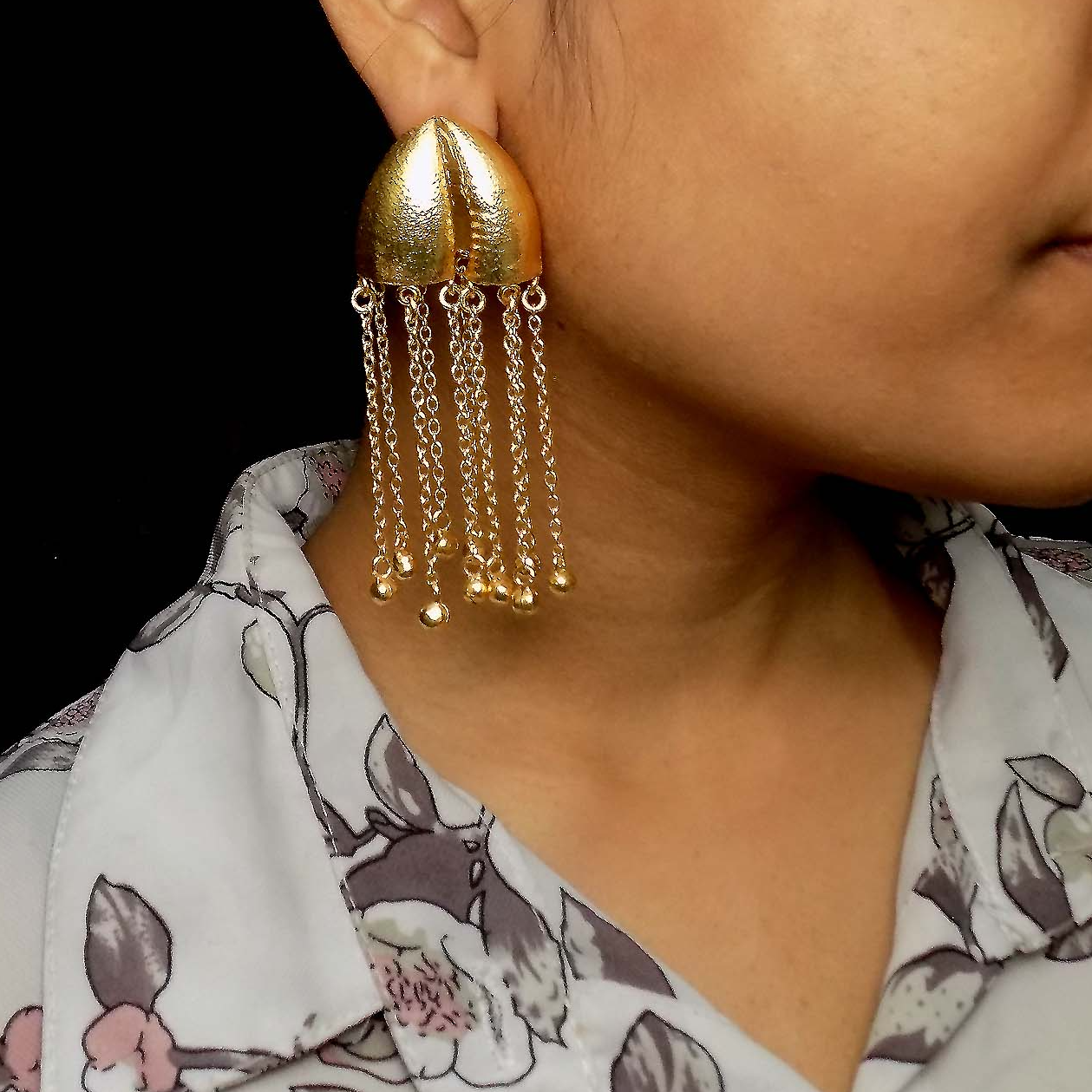 Gold plated Shimmer Earrings SOKU#7676