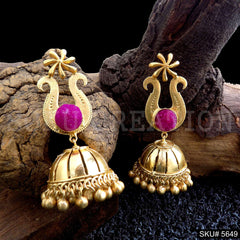 Gold plated Designer Jhumki Drop & Dangle Earring SKU5649