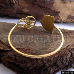 Gold Plated Statement Unique Designer Cuff SKU5718