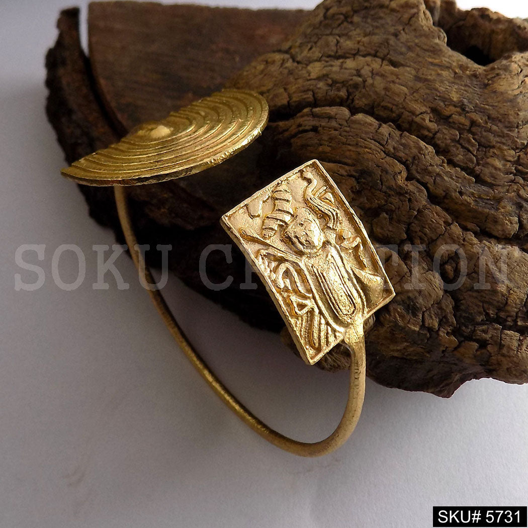 Gold Plated Unique Statement Designer  Cuff SKU5731