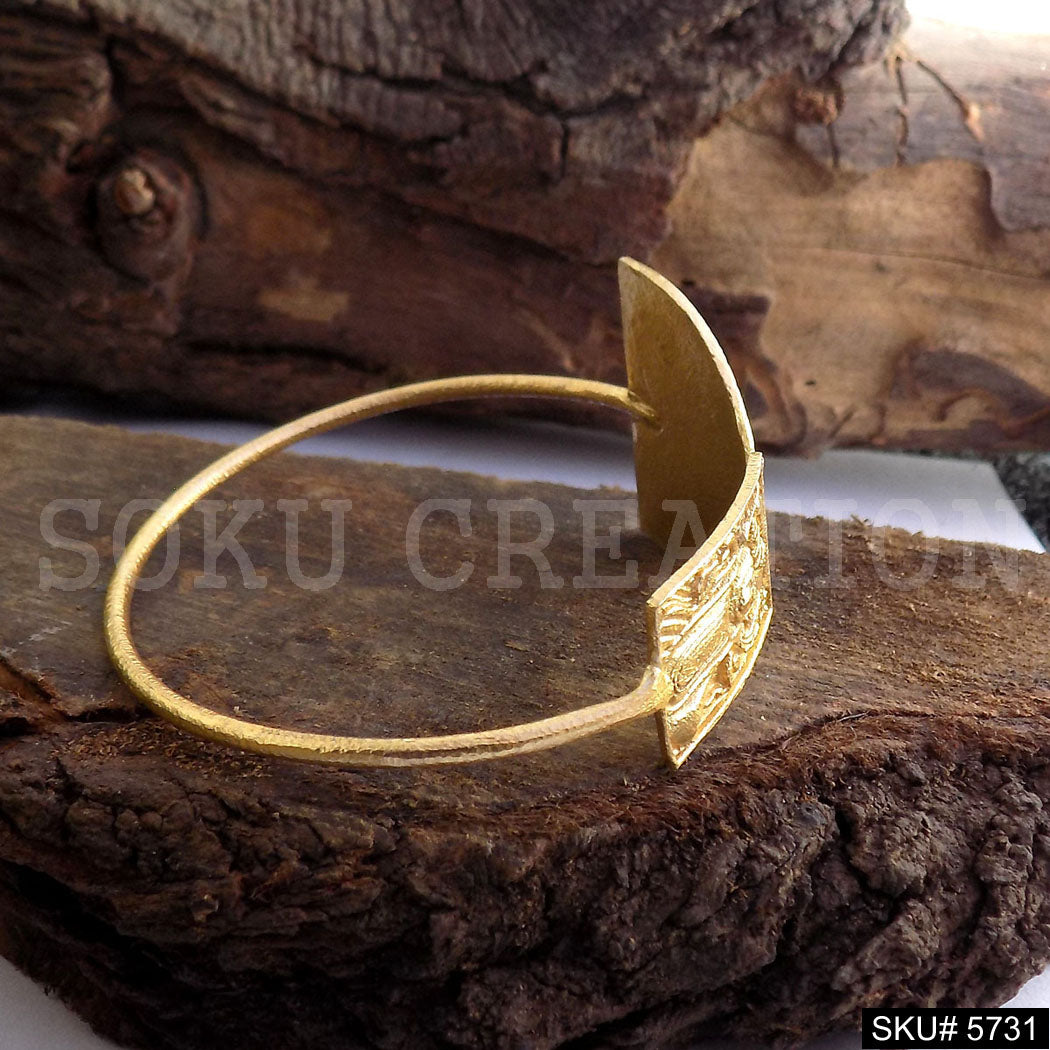 Gold Plated Unique Statement Designer  Cuff SKU5731