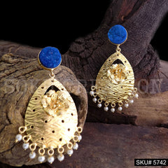 Gold plated Handmade Statement Drop and Dangle Earring SKU5742