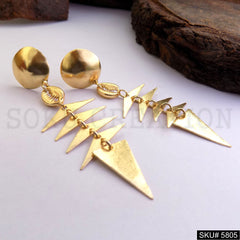 Gold plated Shell Designer Drop and Dangle Earring SKU5805