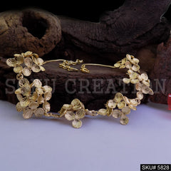 Gold Plated Chain Necklace with Full of Flower Necklace SKU5828