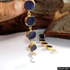 Gold plated Designer Long Drop and Dangle Earring SKU5891