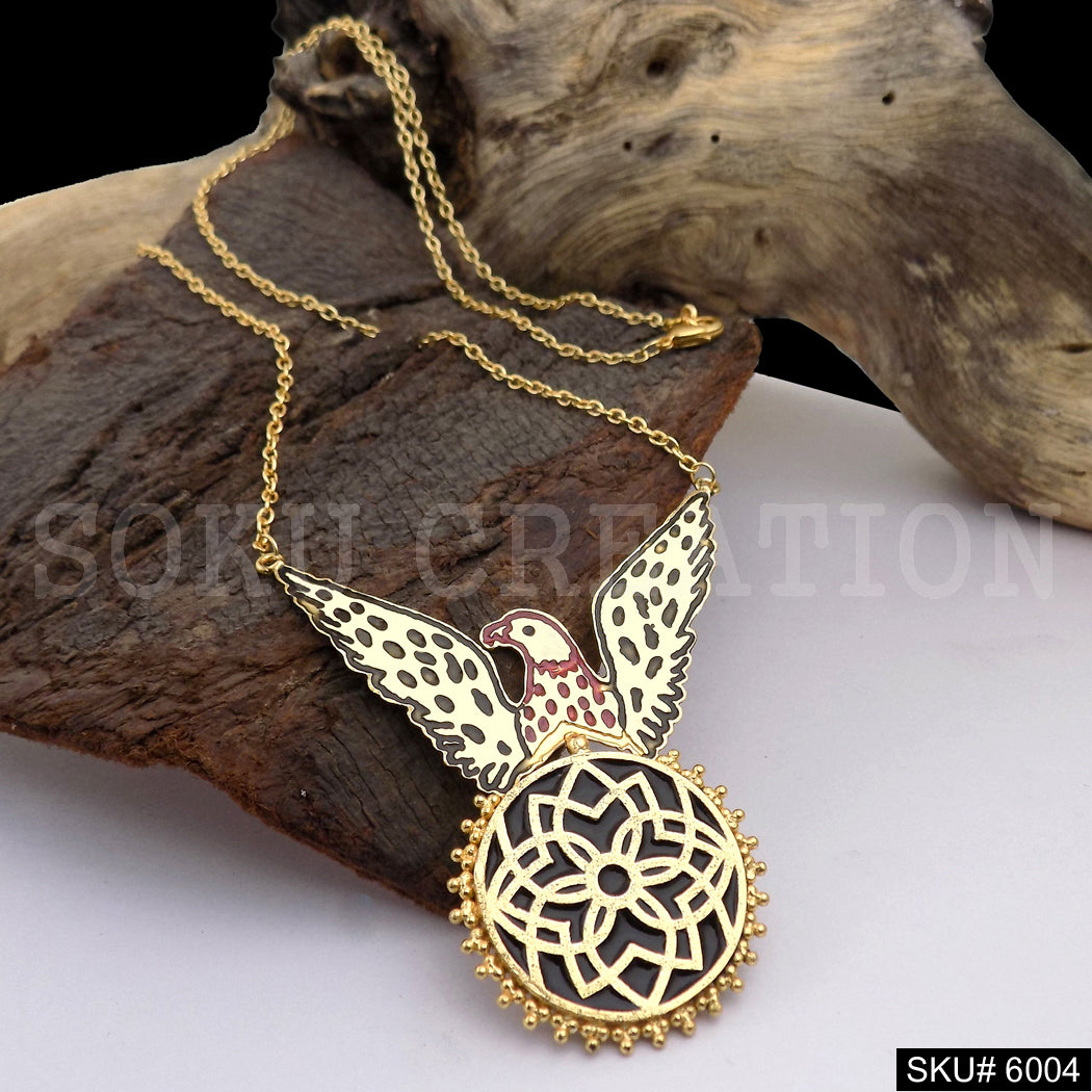 Gold Plated Chain Necklace with Eagle Bird Pendant of Chain Necklace SKU6004