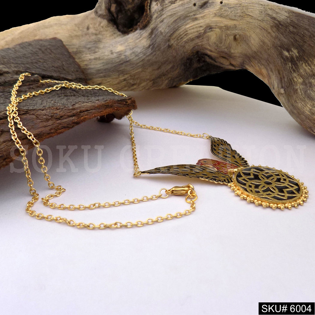 Gold Plated Chain Necklace with Eagle Bird Pendant of Chain Necklace SKU6004