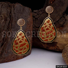 Gold plated Designer Handmade Drop and Dangle Earring SKU6037