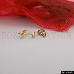 Gold plated Statement Design Triangle Style Stud Earring SKU6051