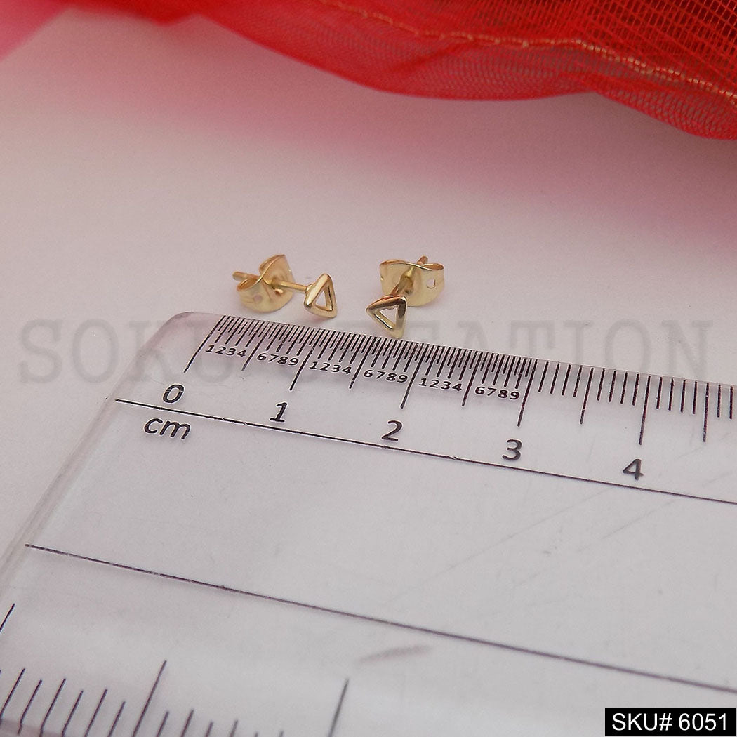 Gold plated Statement Design Triangle Style Stud Earring SKU6051