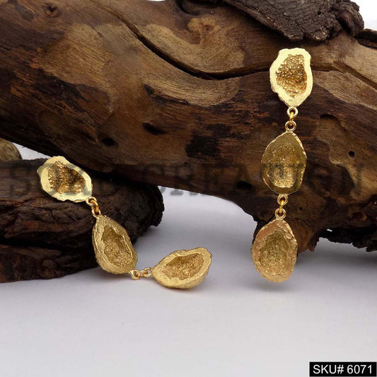 Gold plated Handmade Design Drop and Dangle Earring SKU6071